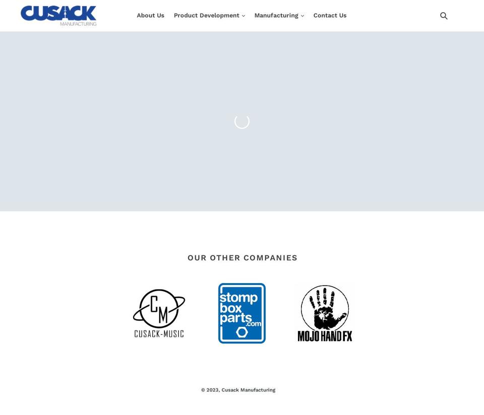 cusackmanufacturing.com shopify website screenshot