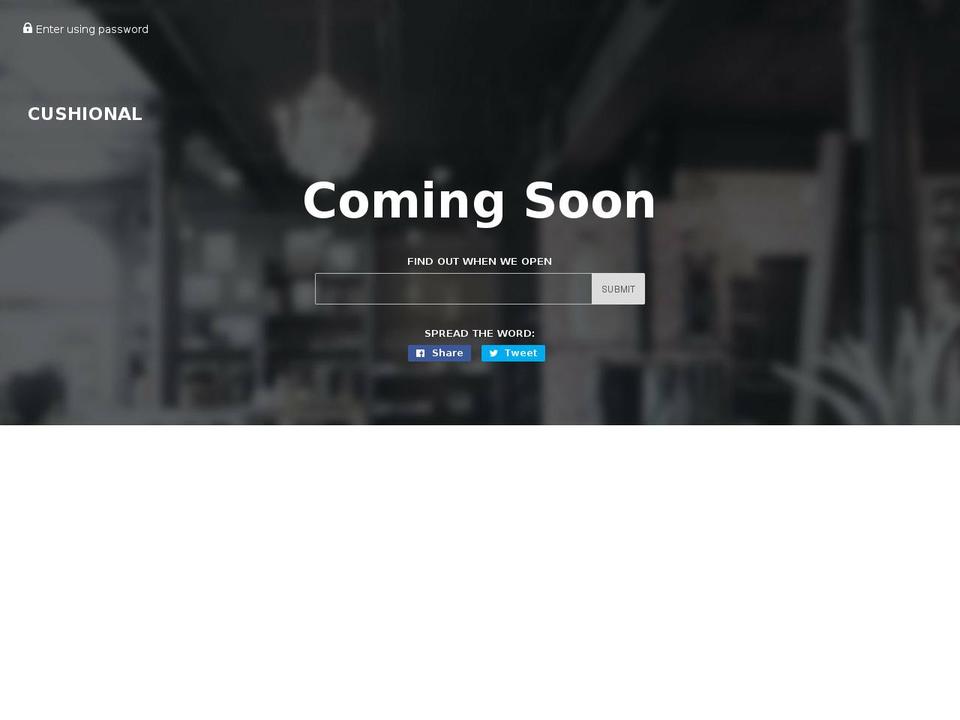 cushional.com shopify website screenshot