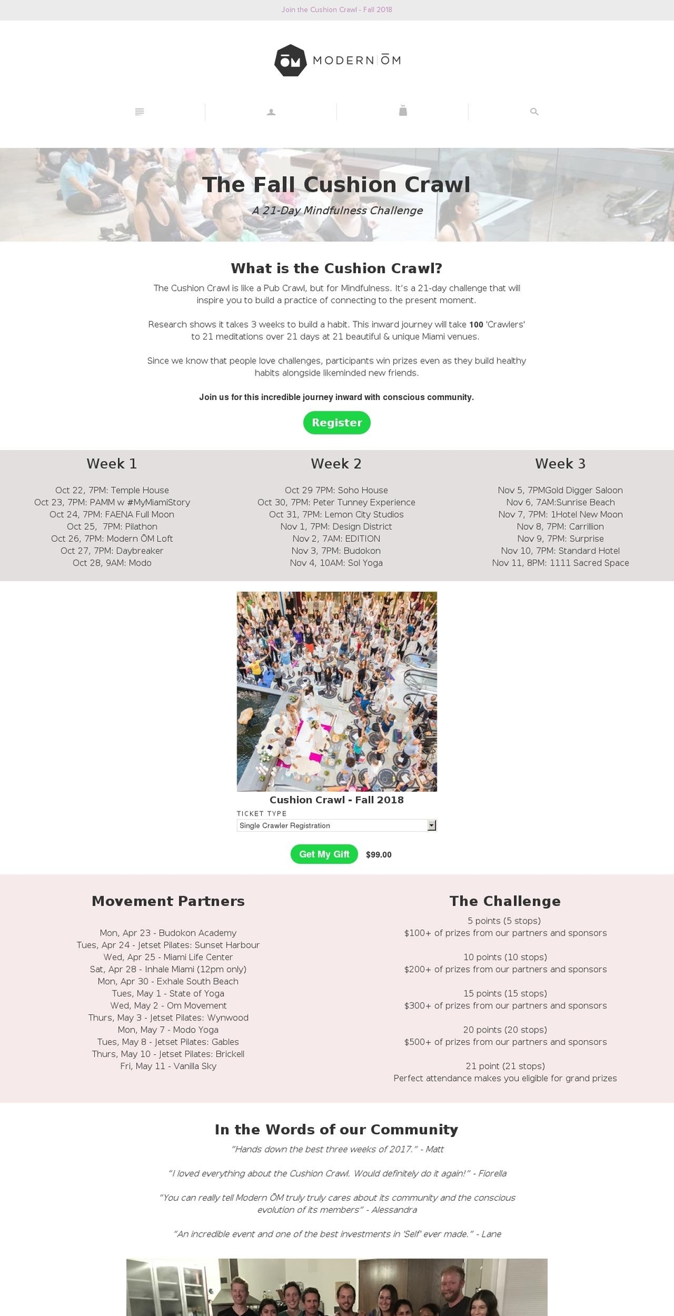 cushioncrawl.com shopify website screenshot