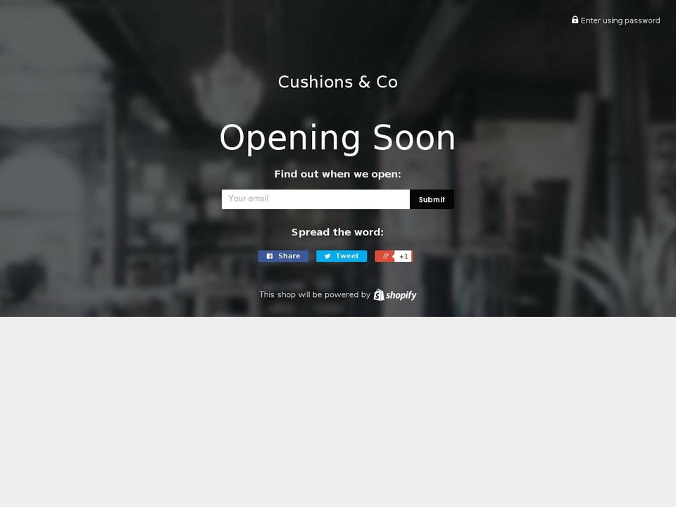 cushionsco.com — Shopify storefront screenshot