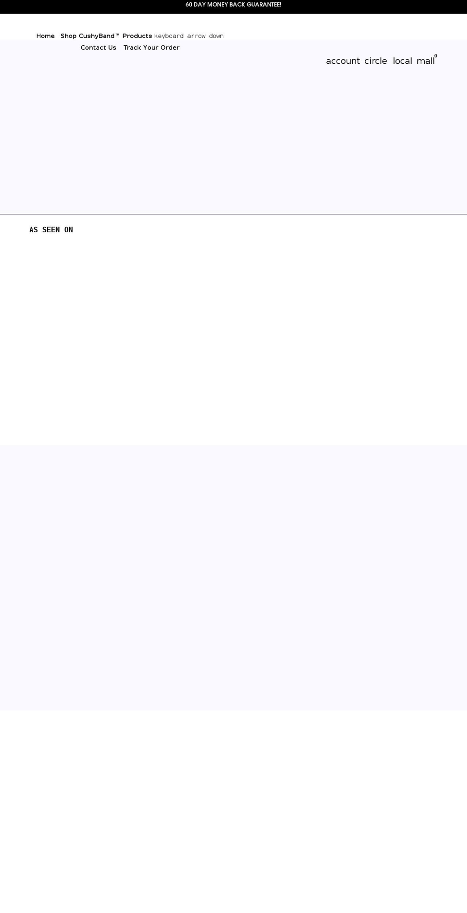 cushyband.com shopify website screenshot