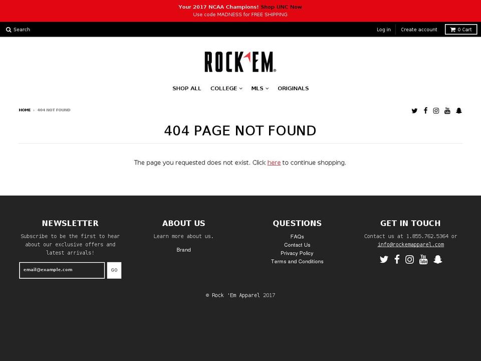 Rock Em Apparel - District Shopify theme site example custemizer.com