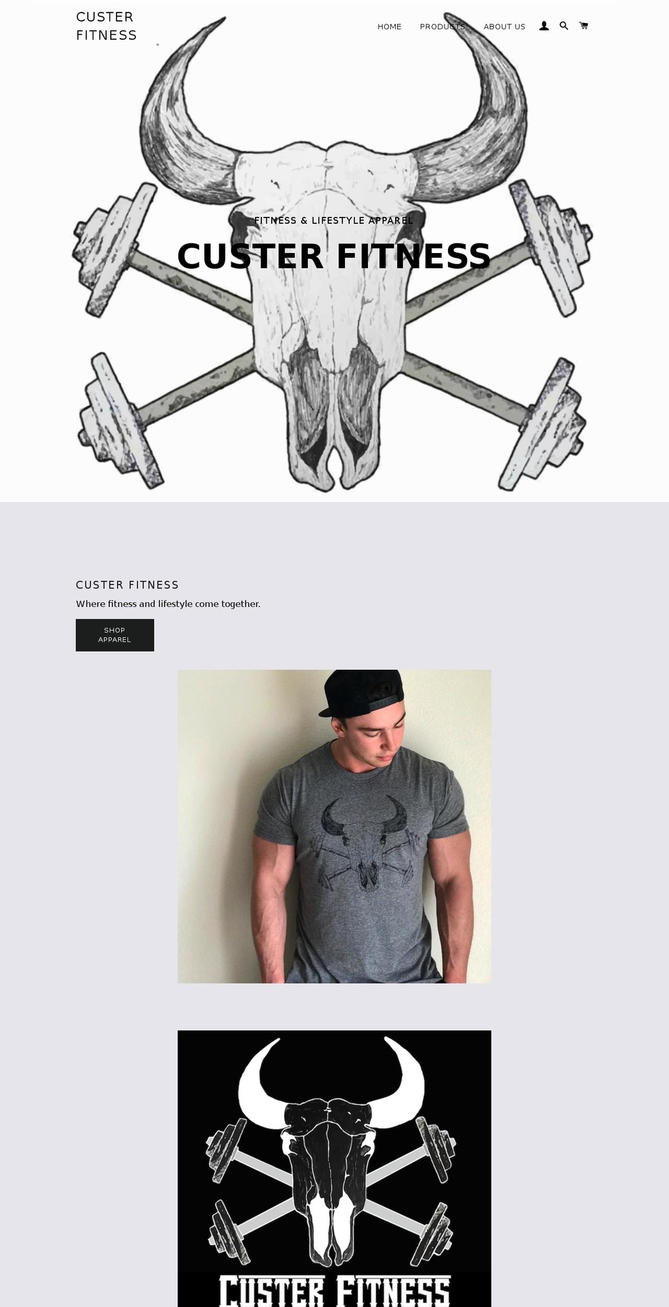 custerfitnessmt.com — Shopify storefront screenshot