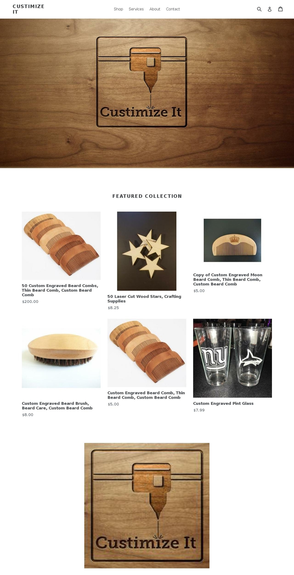 custimizeit.com — Shopify storefront screenshot