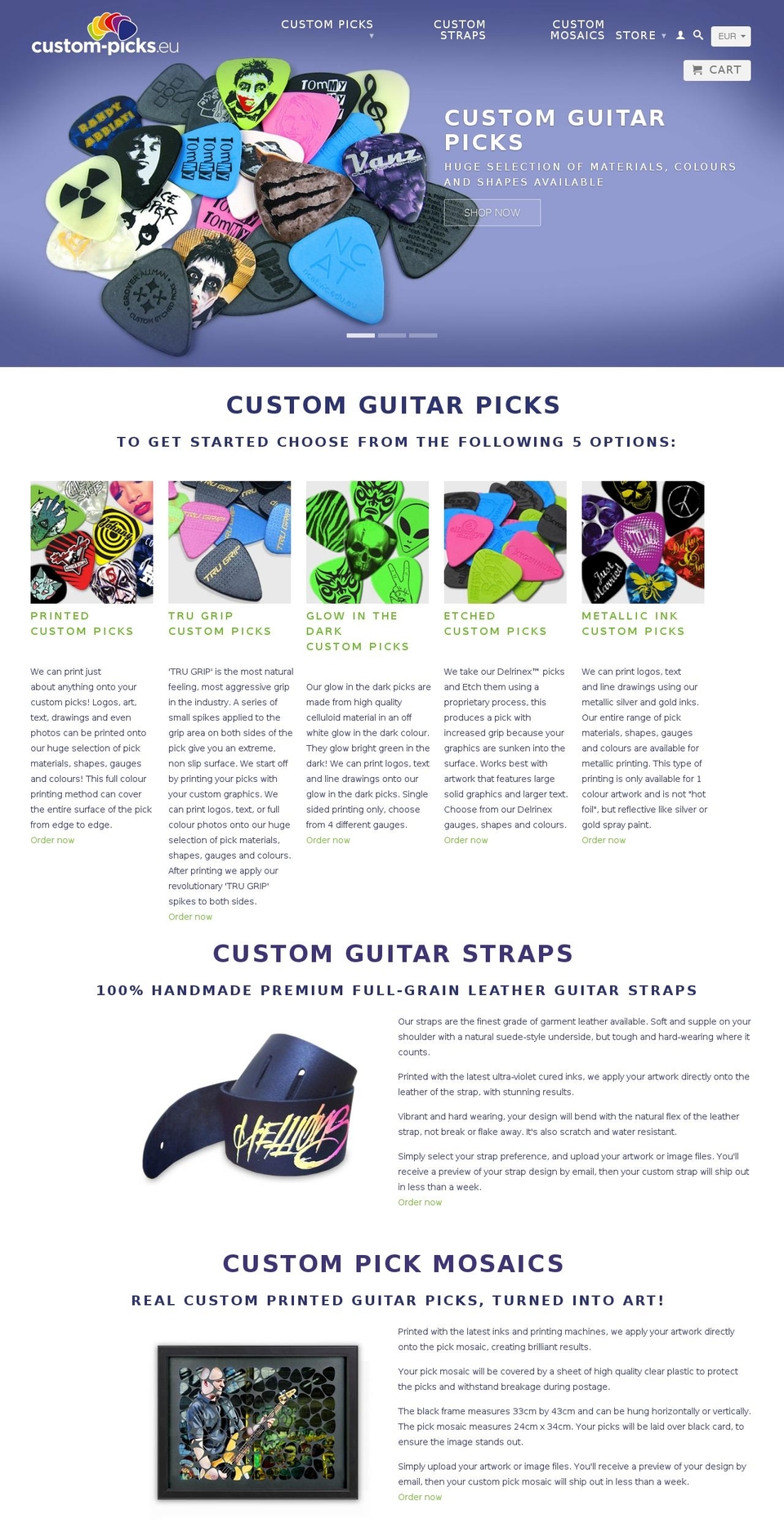 custom-picks.eu shopify website screenshot