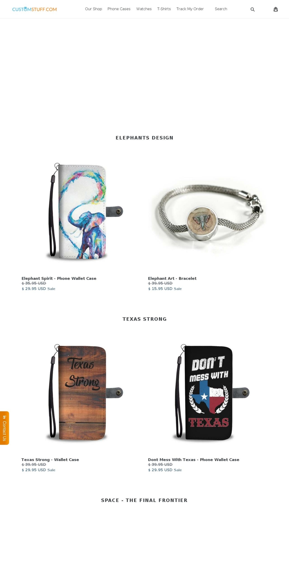 custom-stuff.com — Shopify storefront screenshot