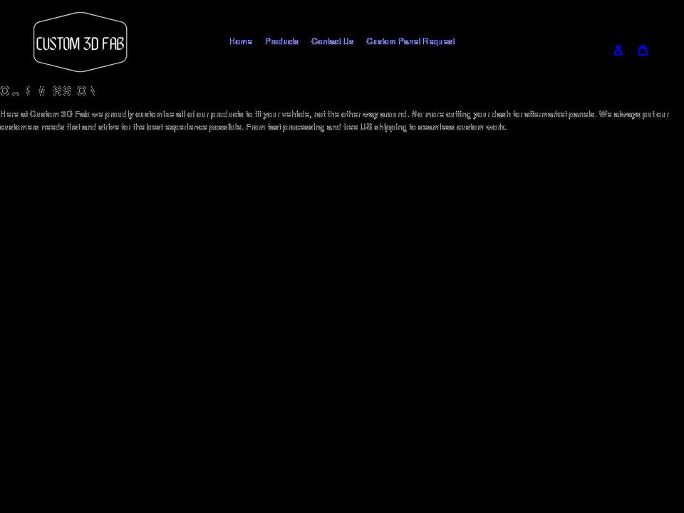 custom3dfab.com shopify website screenshot