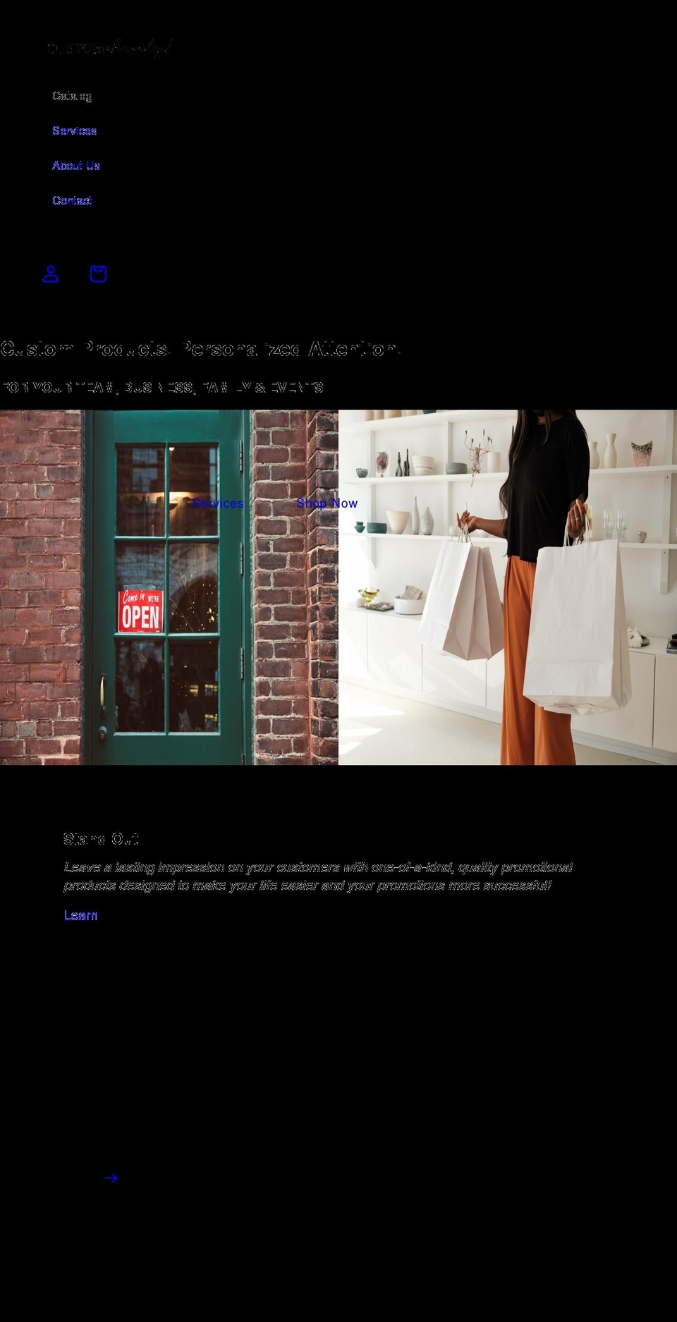 customandpersonalized.com shopify website screenshot
