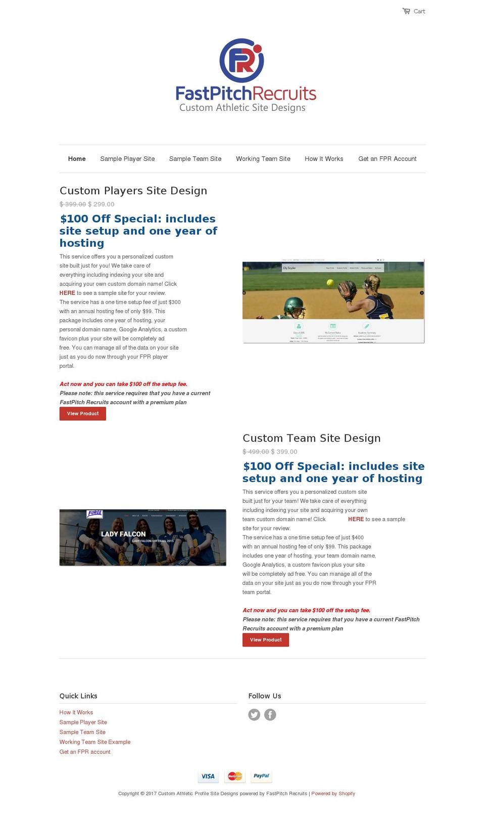 customathleticprofile.com shopify website screenshot