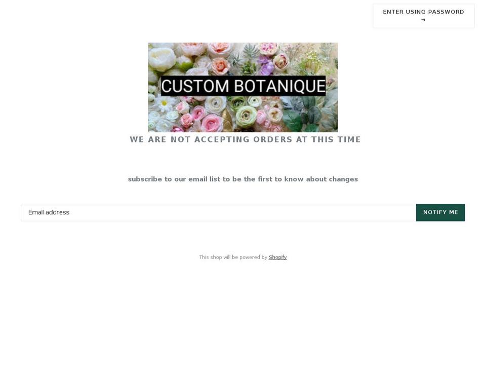 custombotanique.com — Shopify storefront screenshot