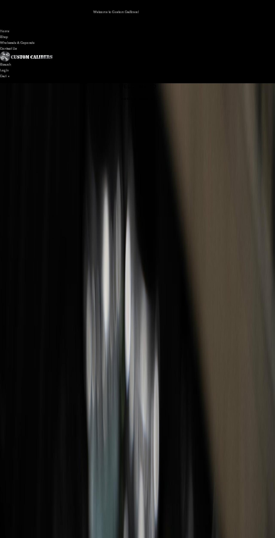 customcalibers.com shopify website screenshot