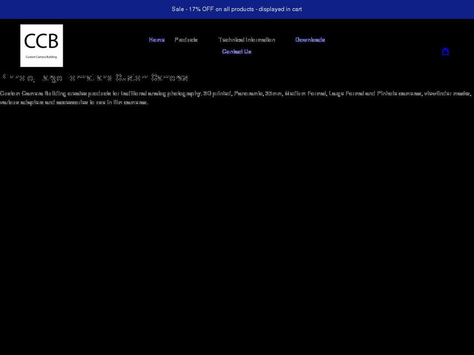customcamerabuilding.com shopify website screenshot