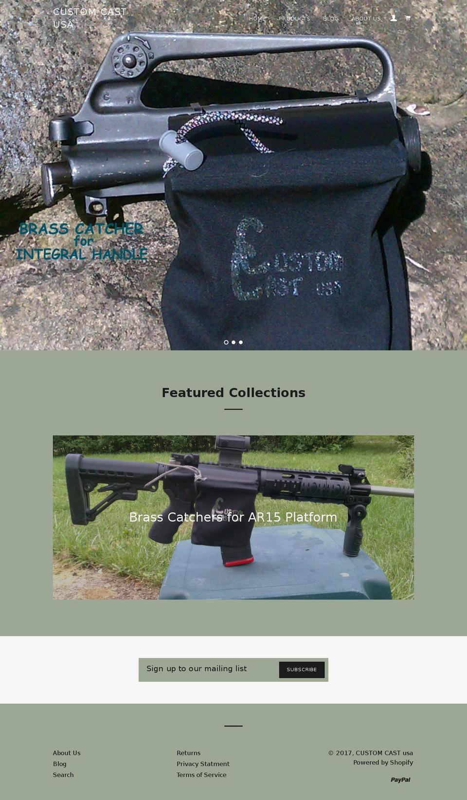 customcastusa.com shopify website screenshot