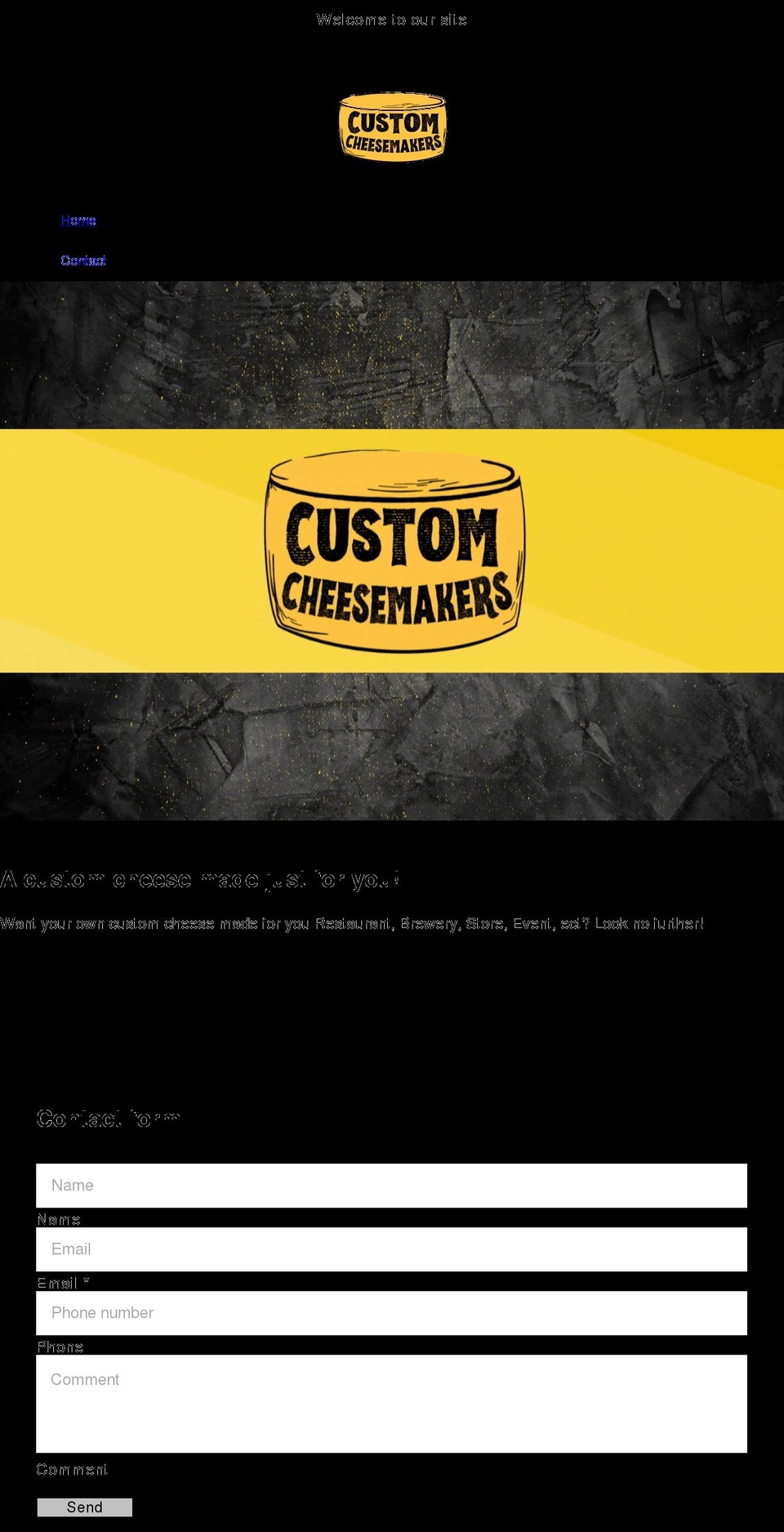customcheesemakers.com shopify website screenshot