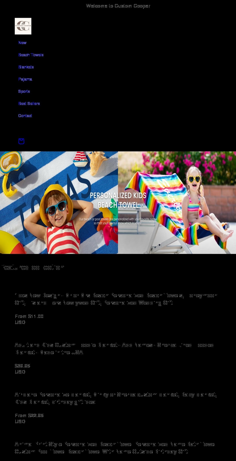 customcooper.com shopify website screenshot