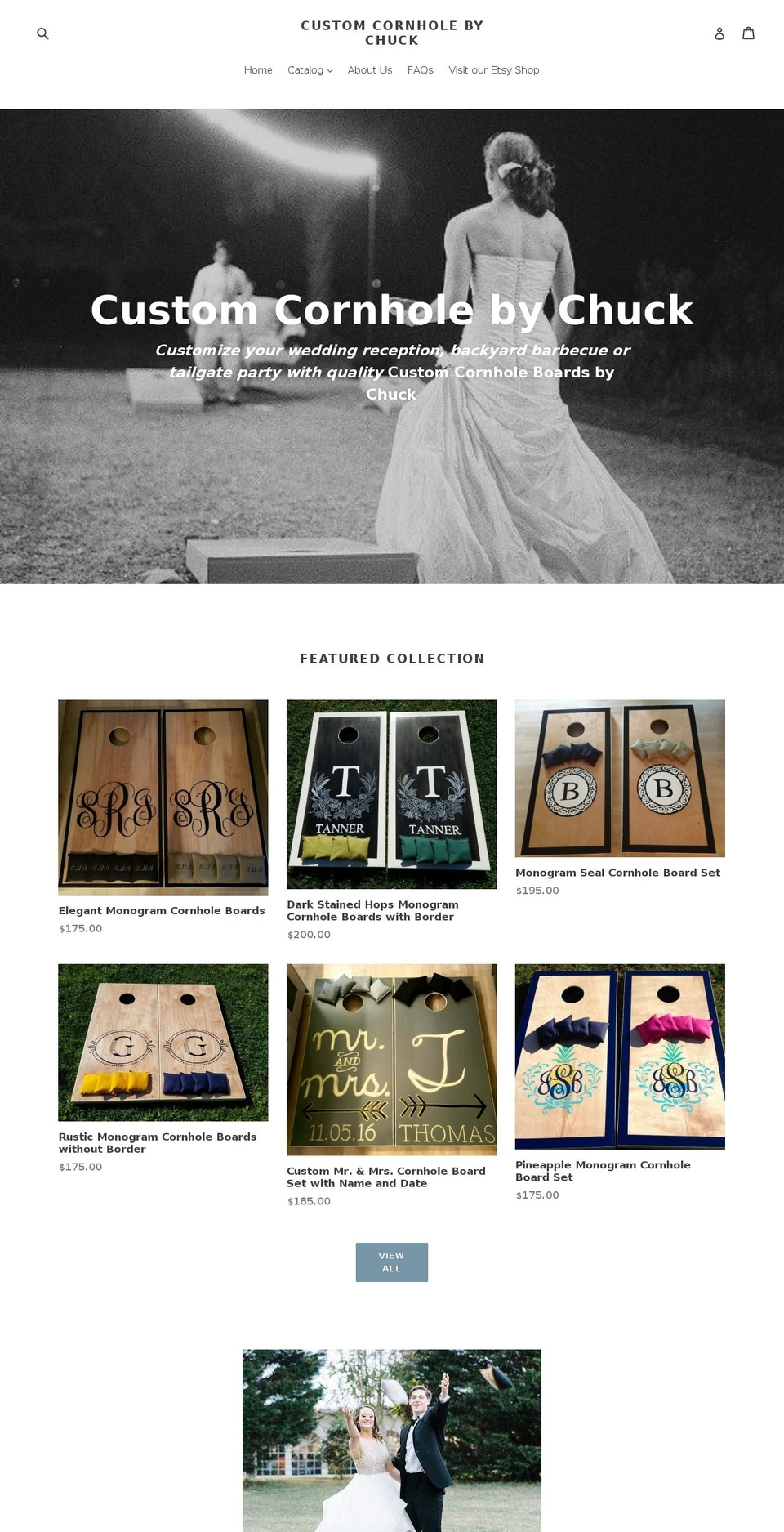customcornholebychuck.com — Shopify storefront screenshot
