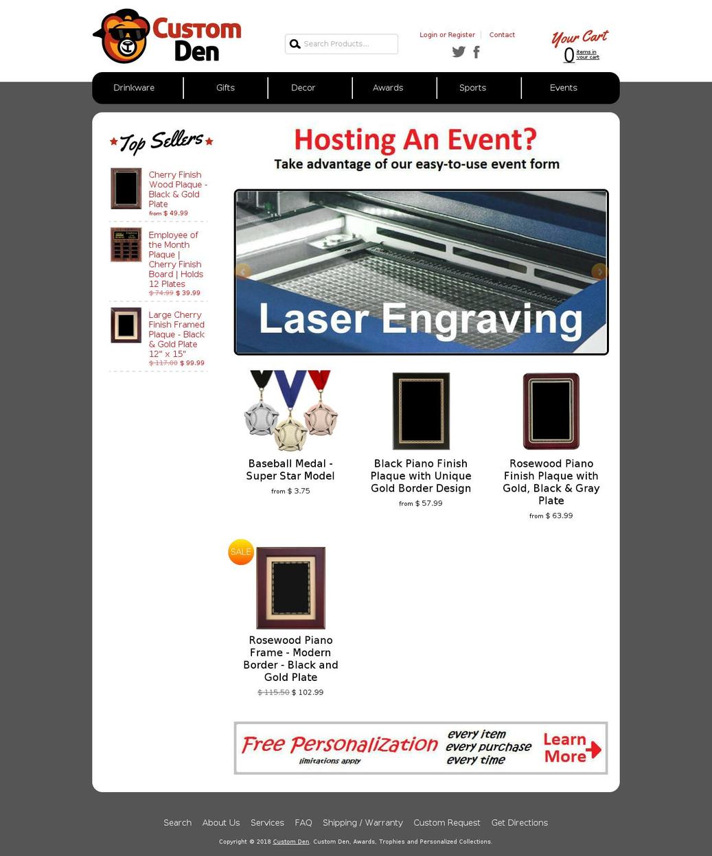 customden.com shopify website screenshot