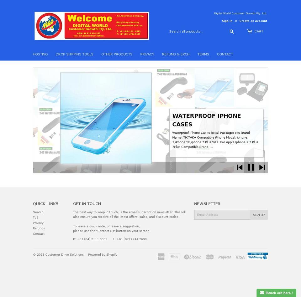 customerdrive.com.au shopify website screenshot