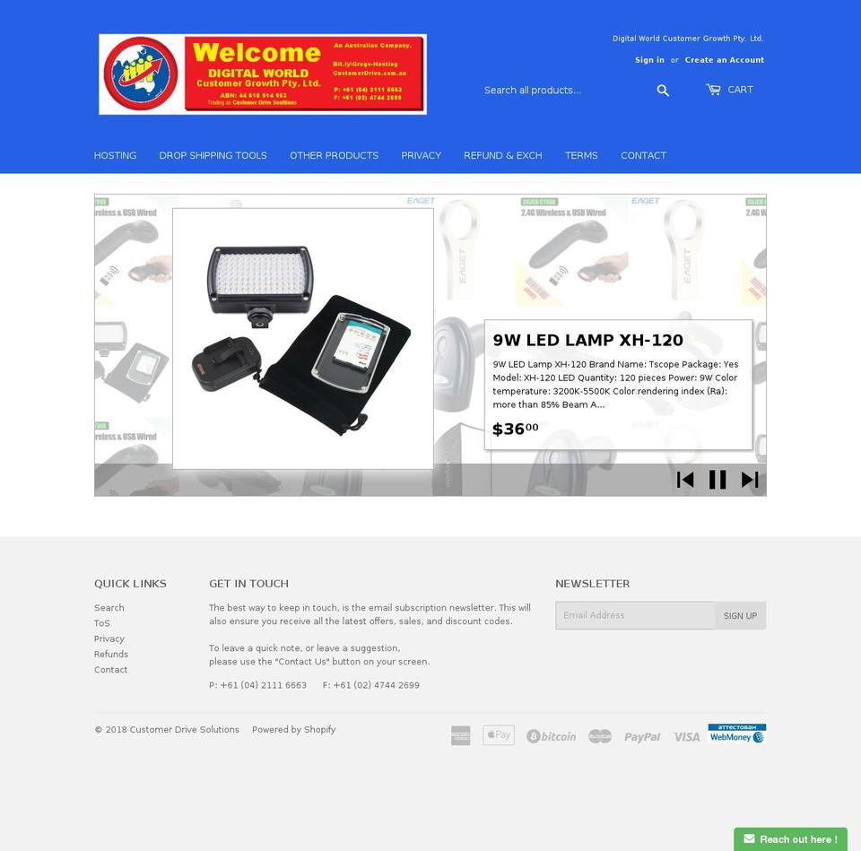 customerdrive.online shopify website screenshot