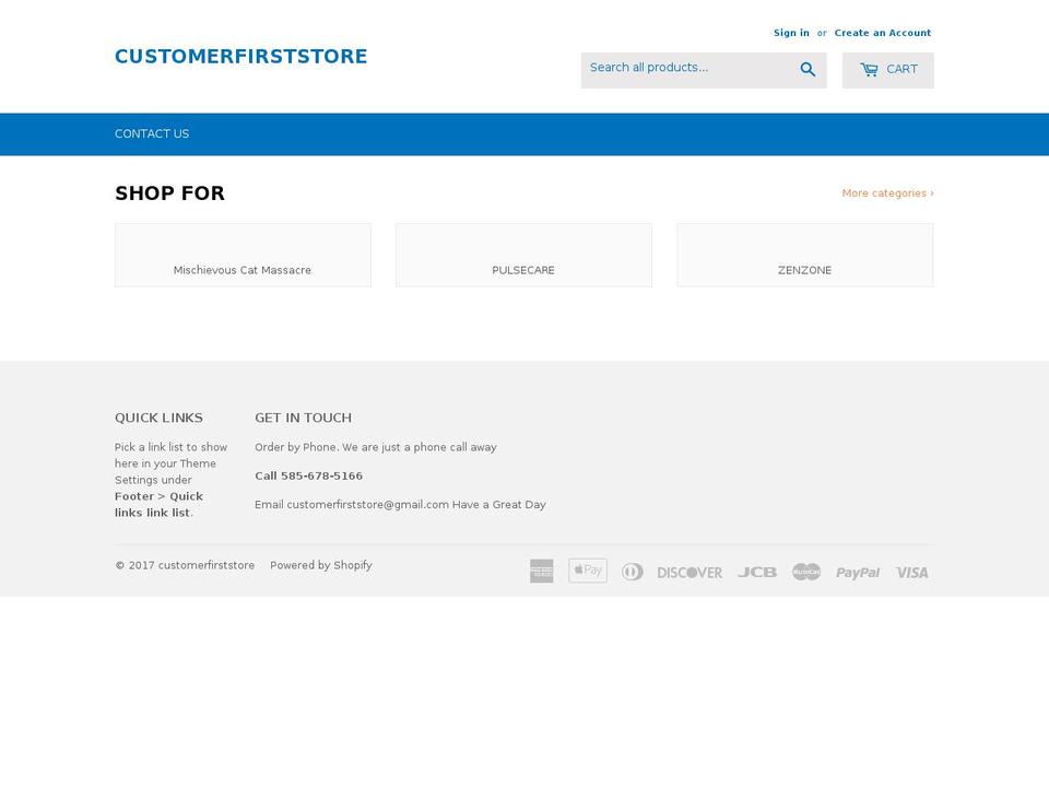 customerfirststore.com shopify website screenshot