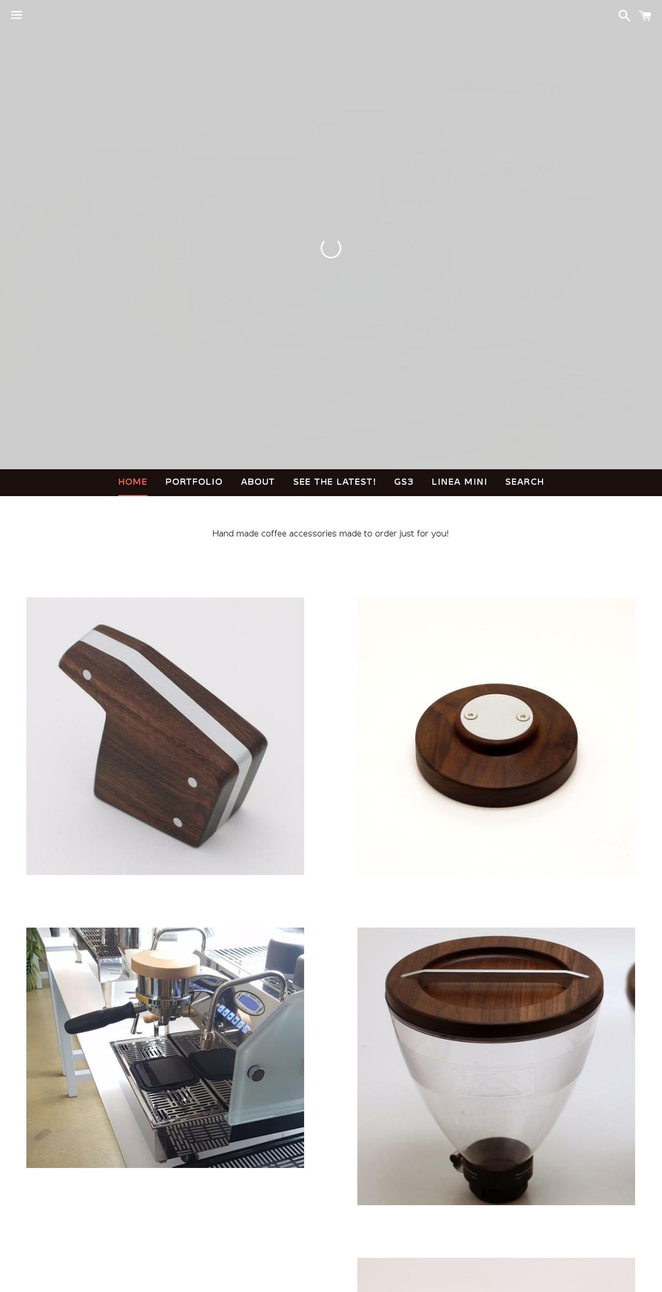customespressomachine.com — Shopify storefront screenshot