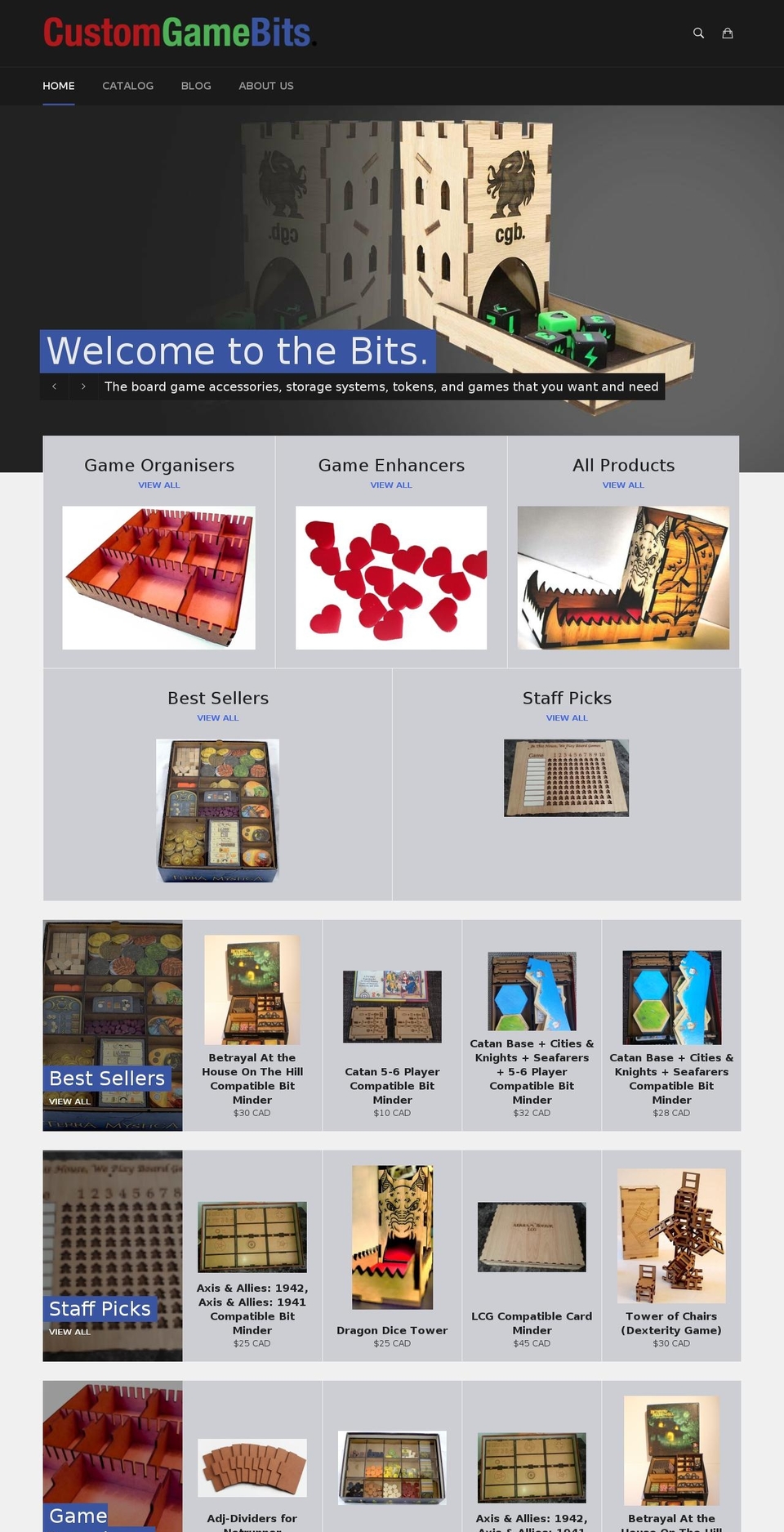 customgamebits.com shopify website screenshot