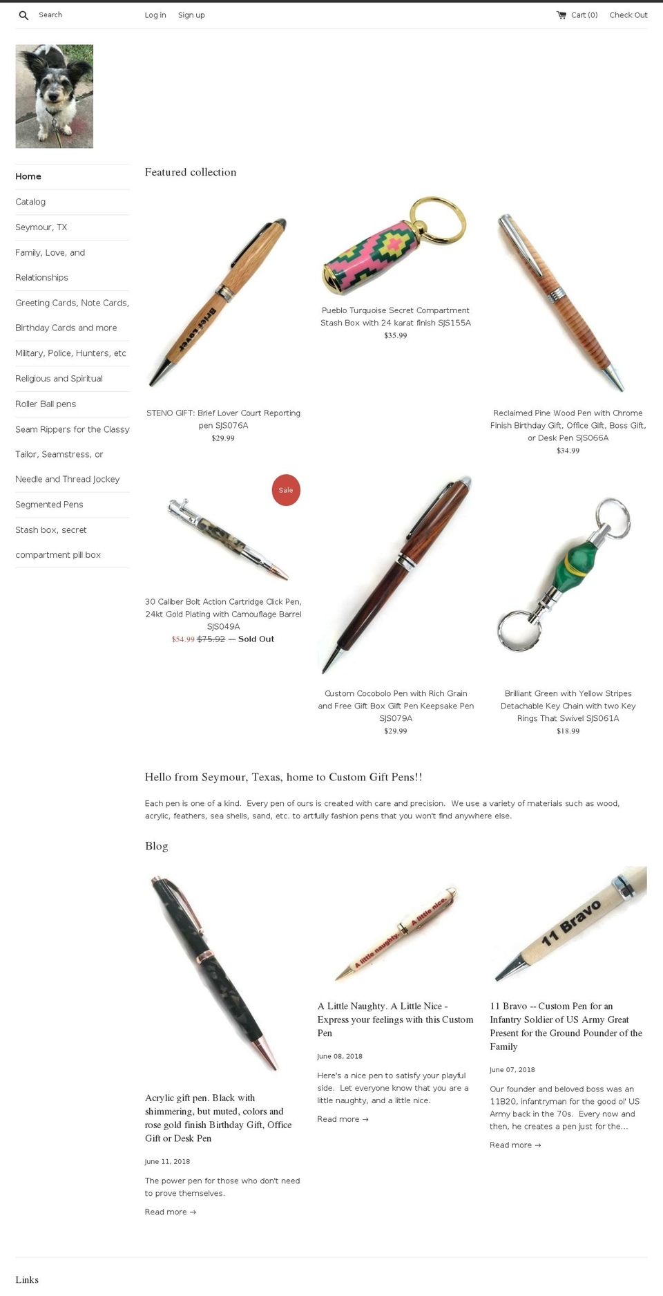 customgiftpens.com — Shopify storefront screenshot