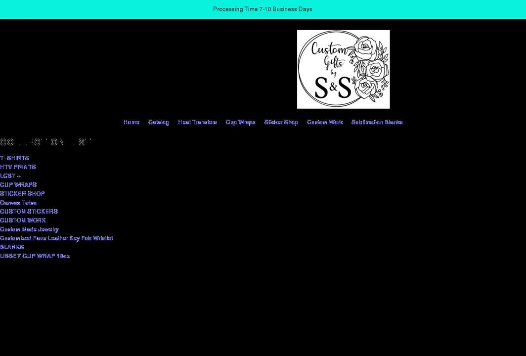 customgiftsbyss.com shopify website screenshot