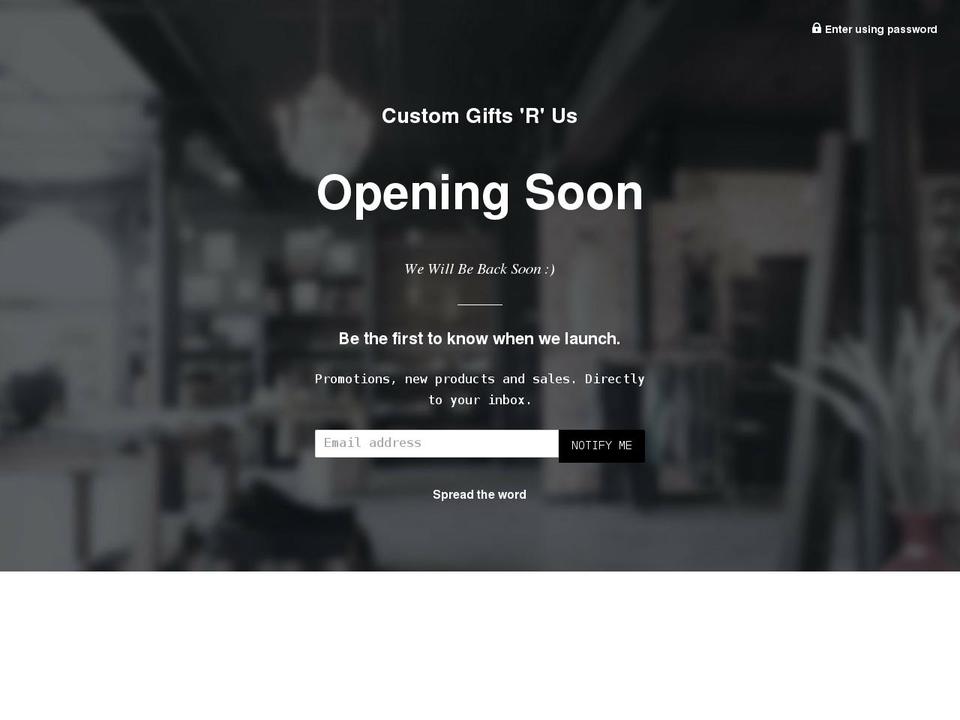 customgiftsrus.com shopify website screenshot