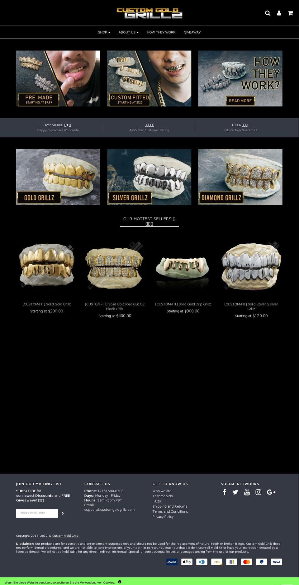 7\/27 BoldPOv2 - Nick Fixed Cart Page + Address Shopify theme site example customgoldgrills.com