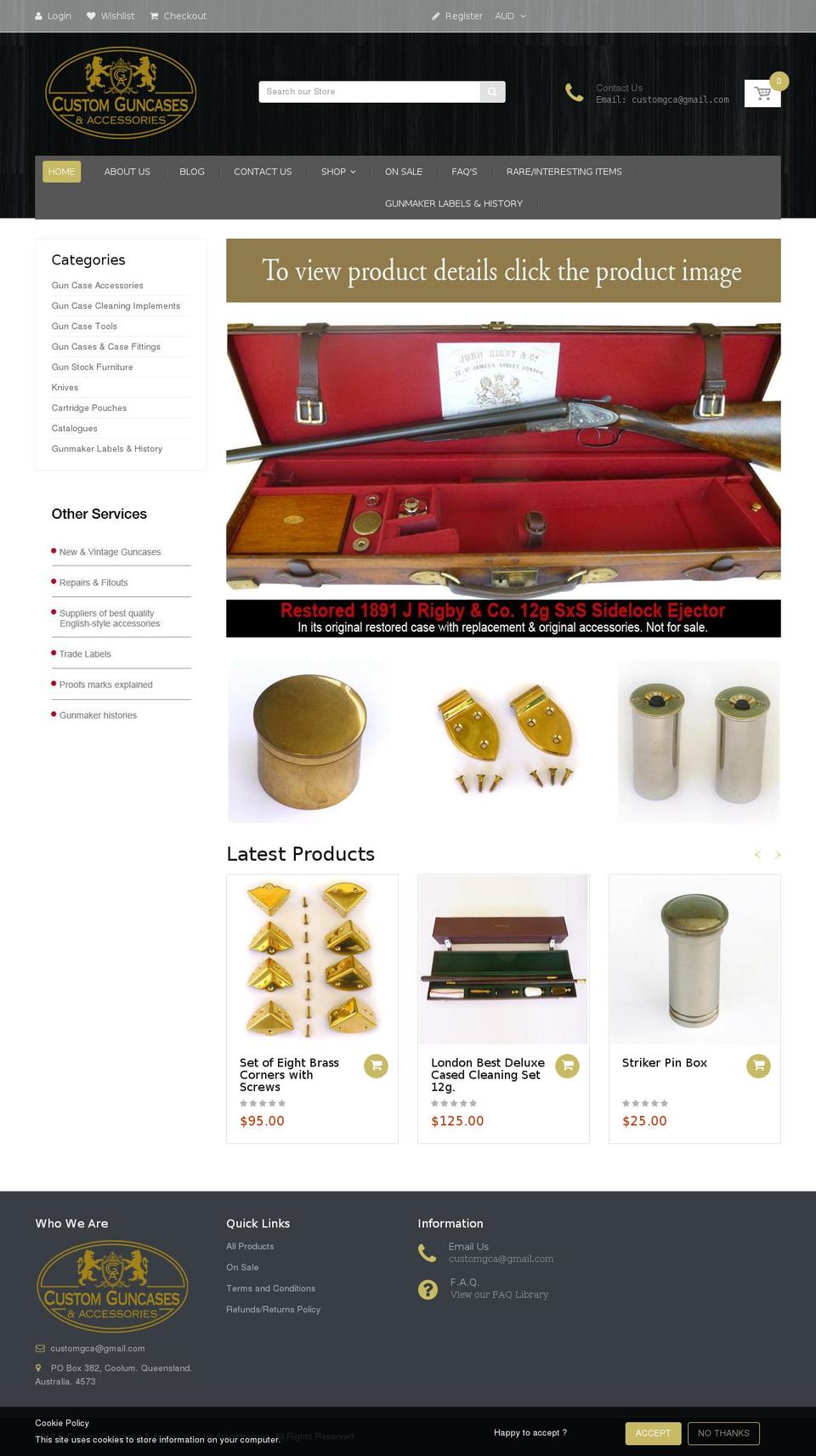 handy-2-0 Shopify theme site example customguncasesandaccessories.com