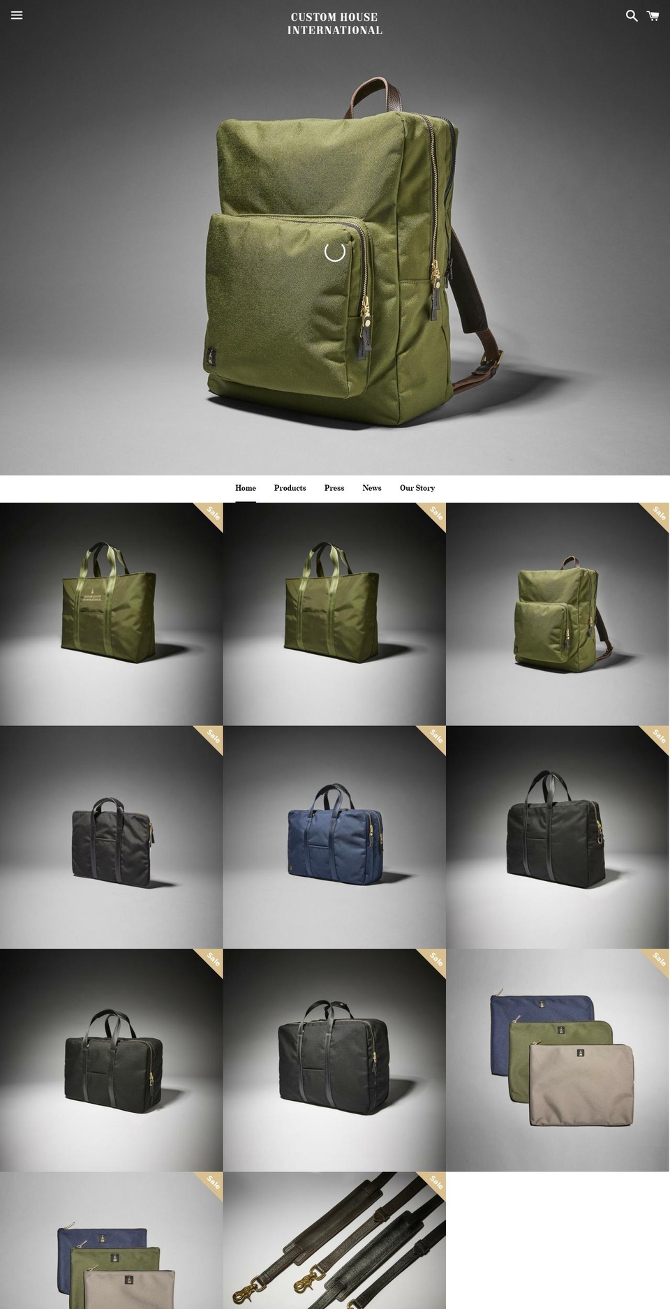 customhouseinternational.com — Shopify storefront screenshot