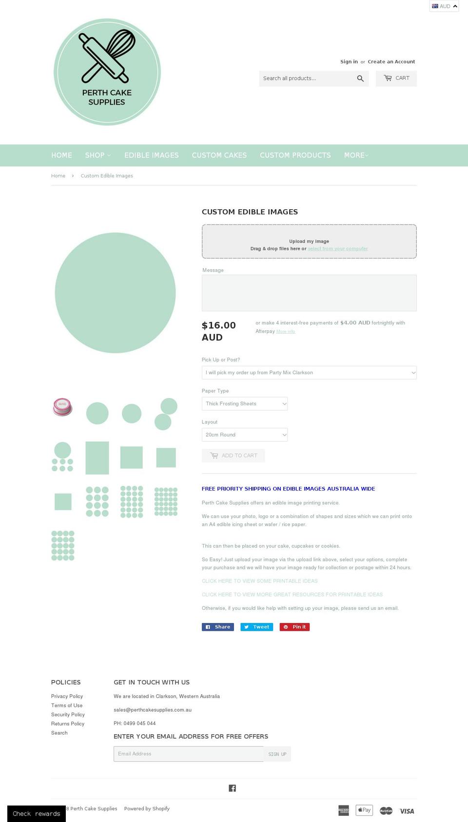 customicingimages.com — Shopify storefront screenshot