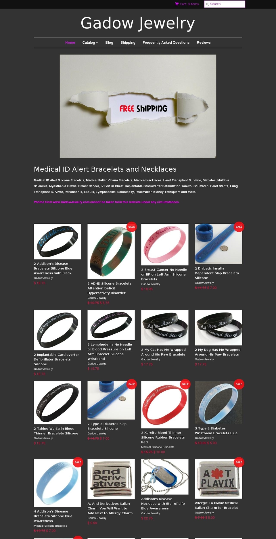 customitaliancharm.com shopify website screenshot