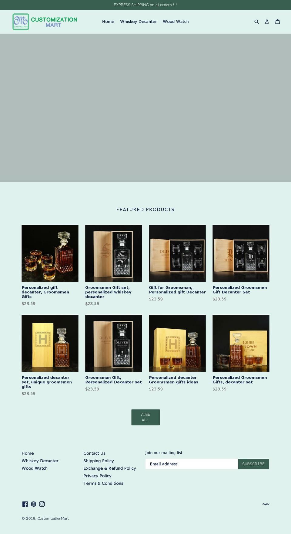 customizationmart.com — Shopify storefront screenshot