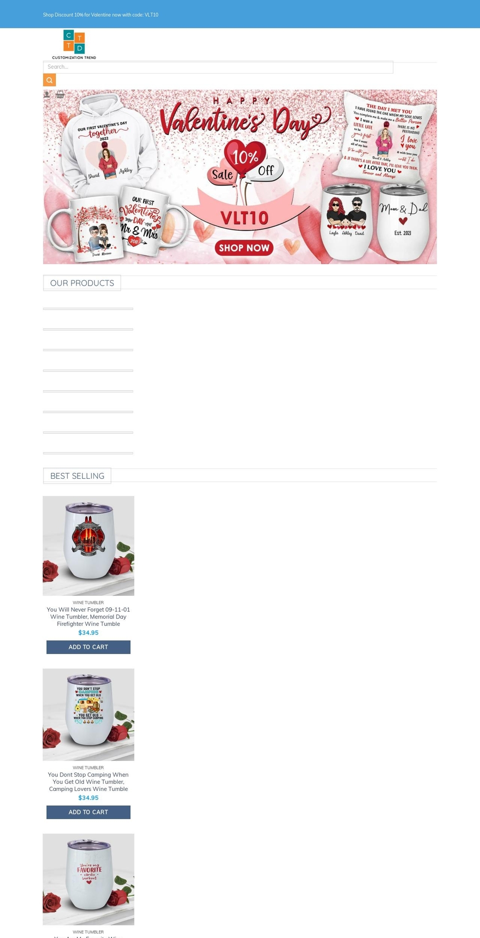 customizationtrend.com shopify website screenshot
