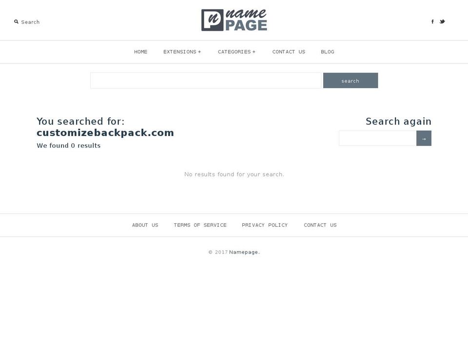 customizebackpack.com shopify website screenshot