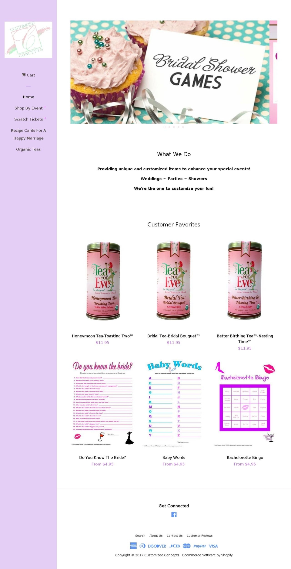 customizedconcepts.com shopify website screenshot