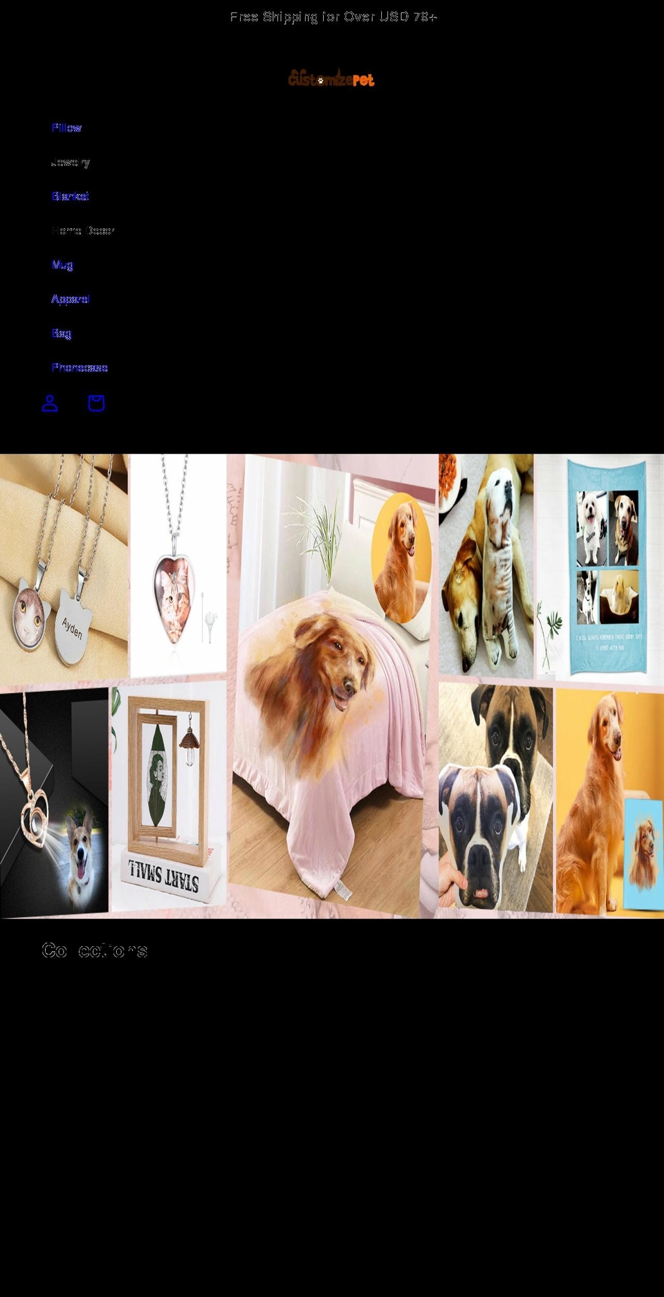 customizepet.com shopify website screenshot