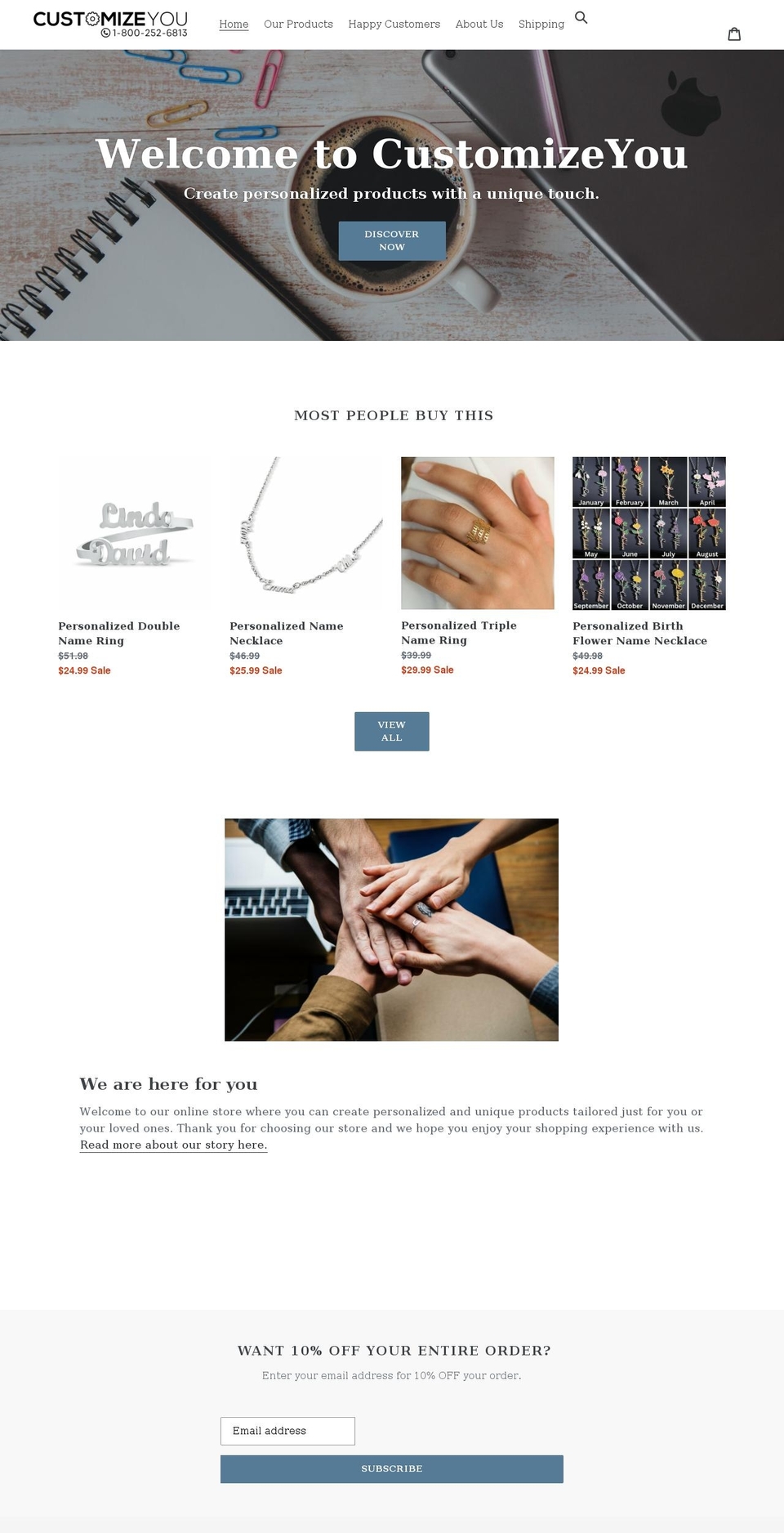 customizeyou.net shopify website screenshot