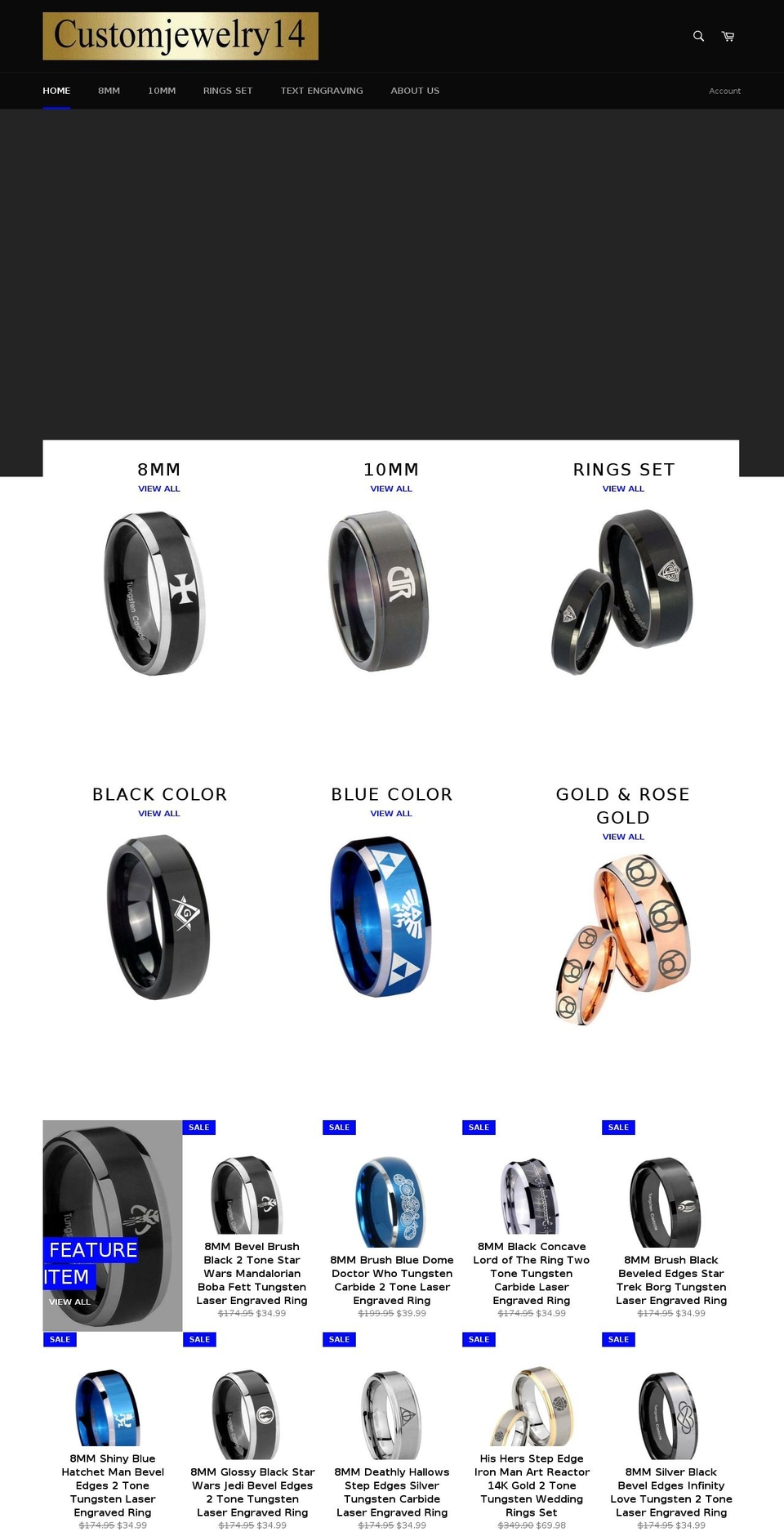 customjewelry14.com shopify website screenshot
