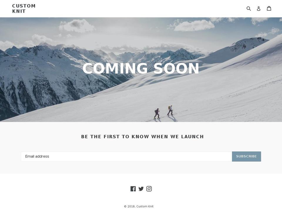 customknit.com — Shopify storefront screenshot
