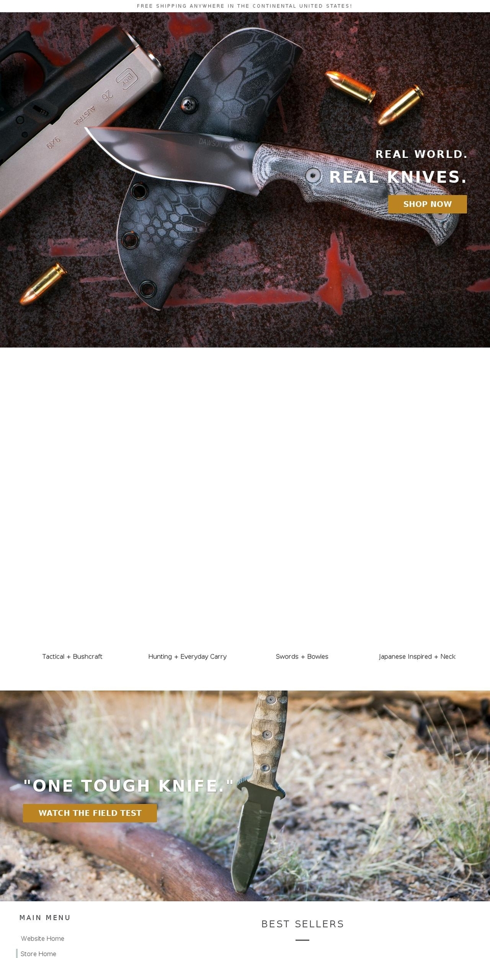 customknivesaz.com shopify website screenshot