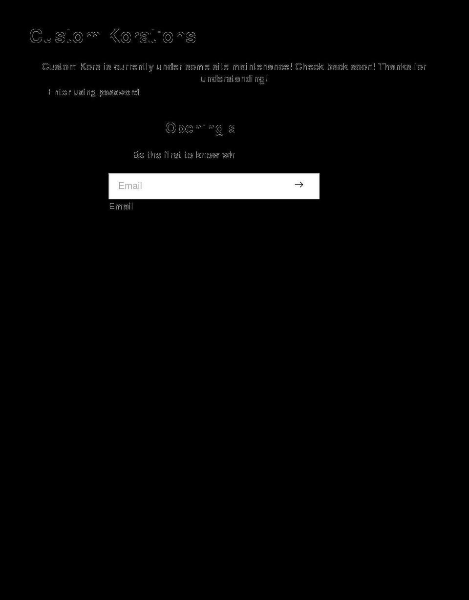 customkorations.com shopify website screenshot