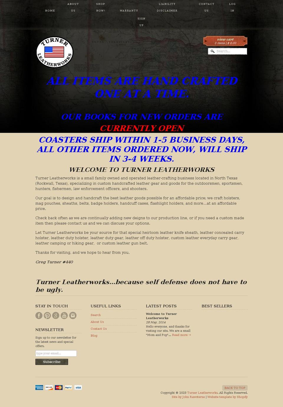customleathercoaster.com shopify website screenshot
