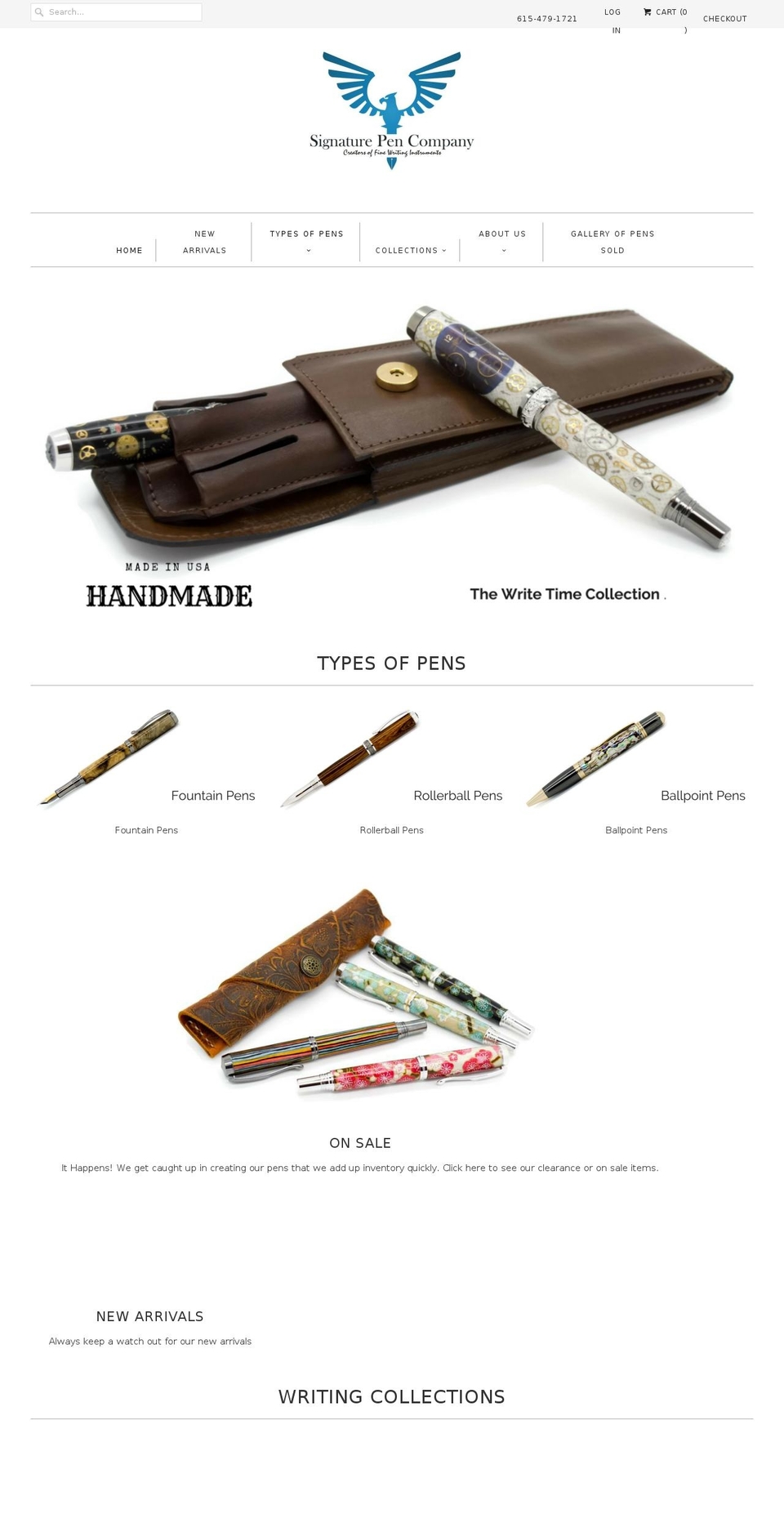 custommadepen.com — Shopify storefront screenshot