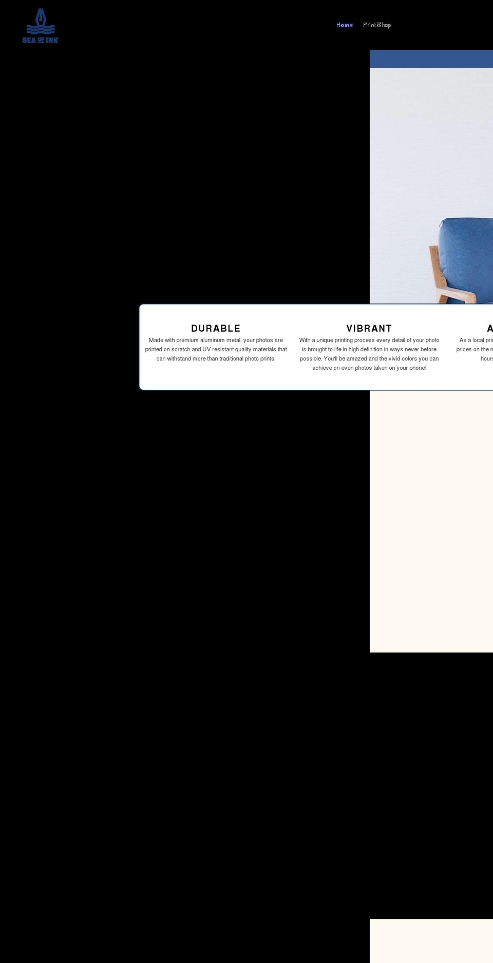 custommetalprinting.com shopify website screenshot