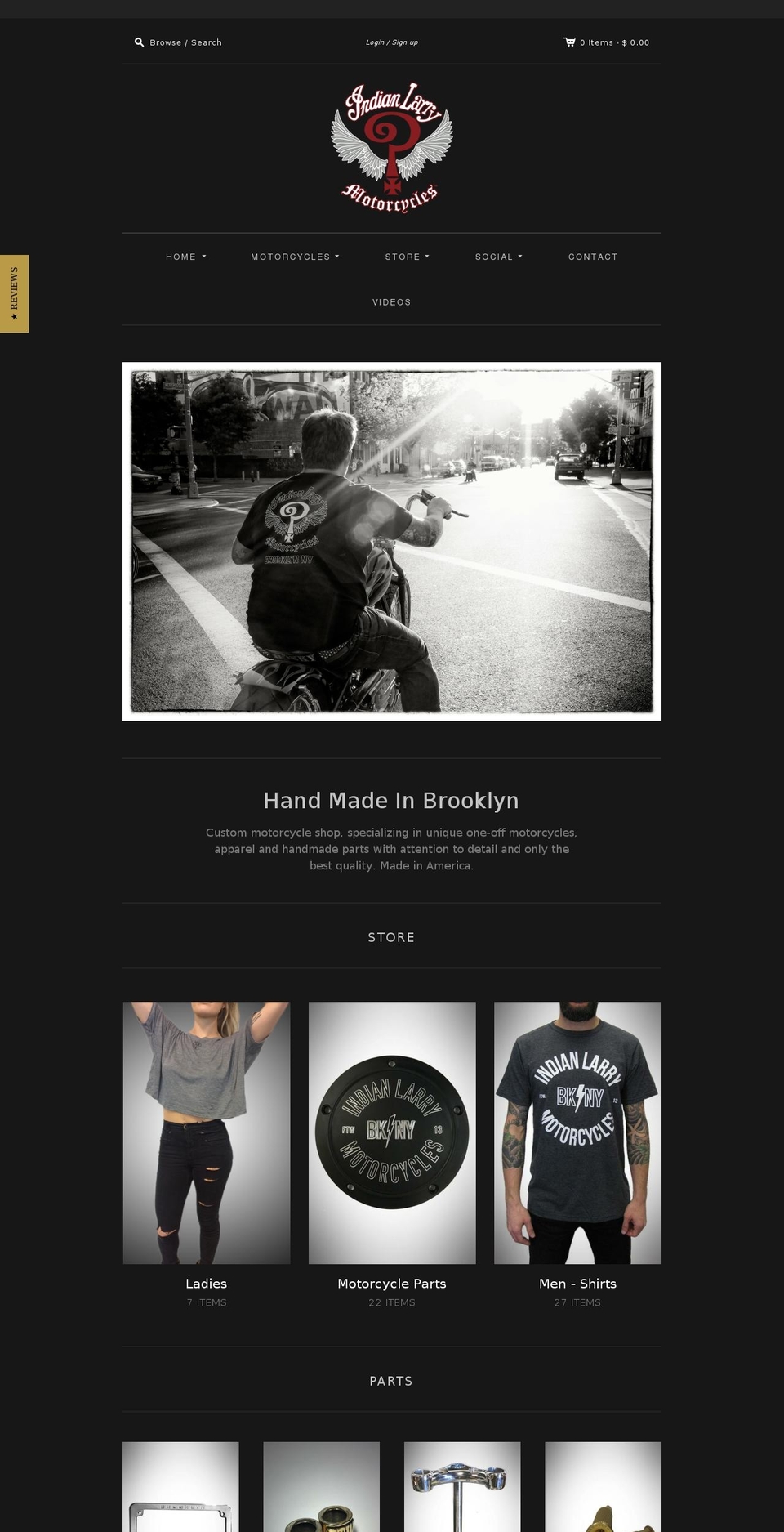 custommotorcycleparts.net shopify website screenshot