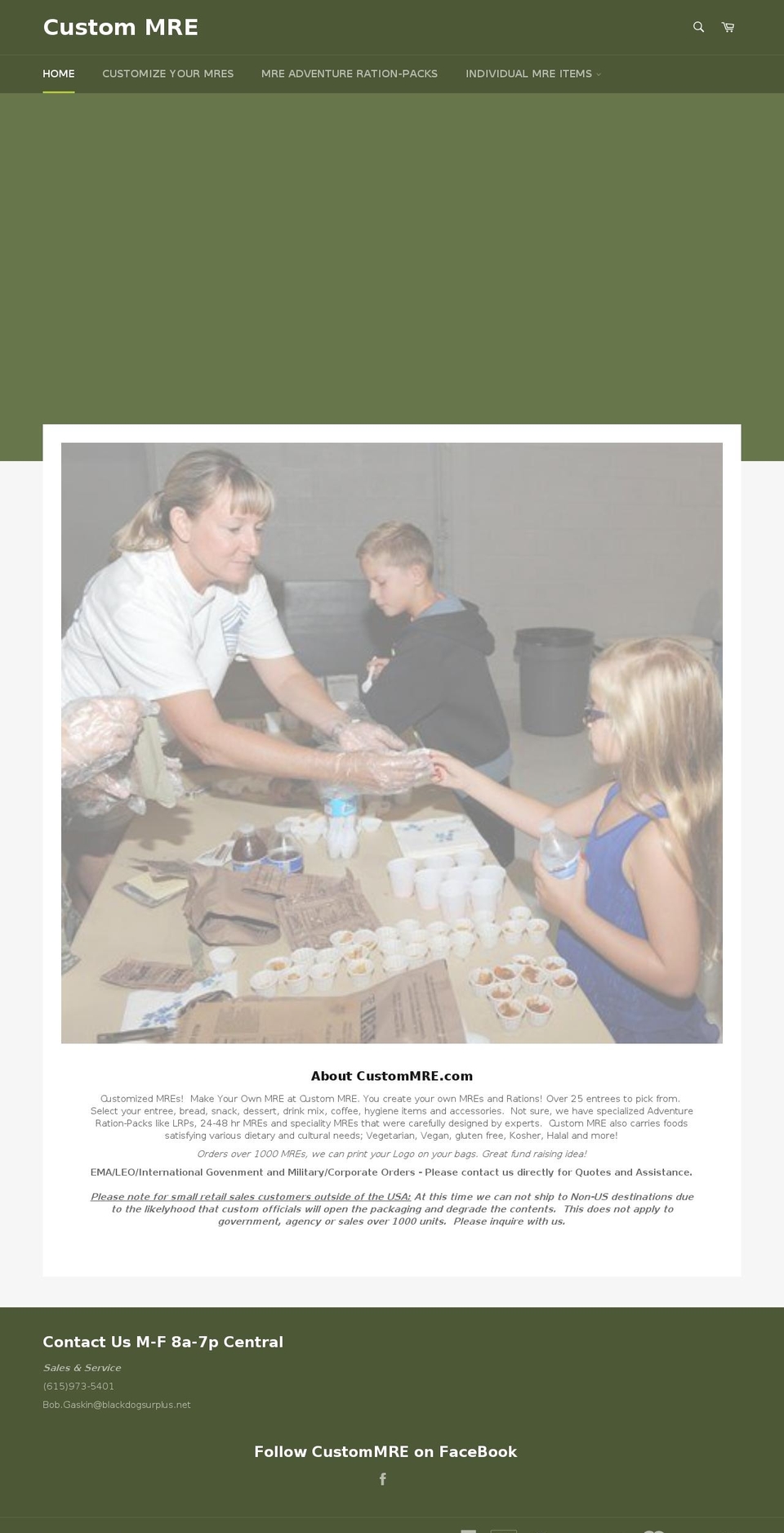 custommre.com — Shopify storefront screenshot