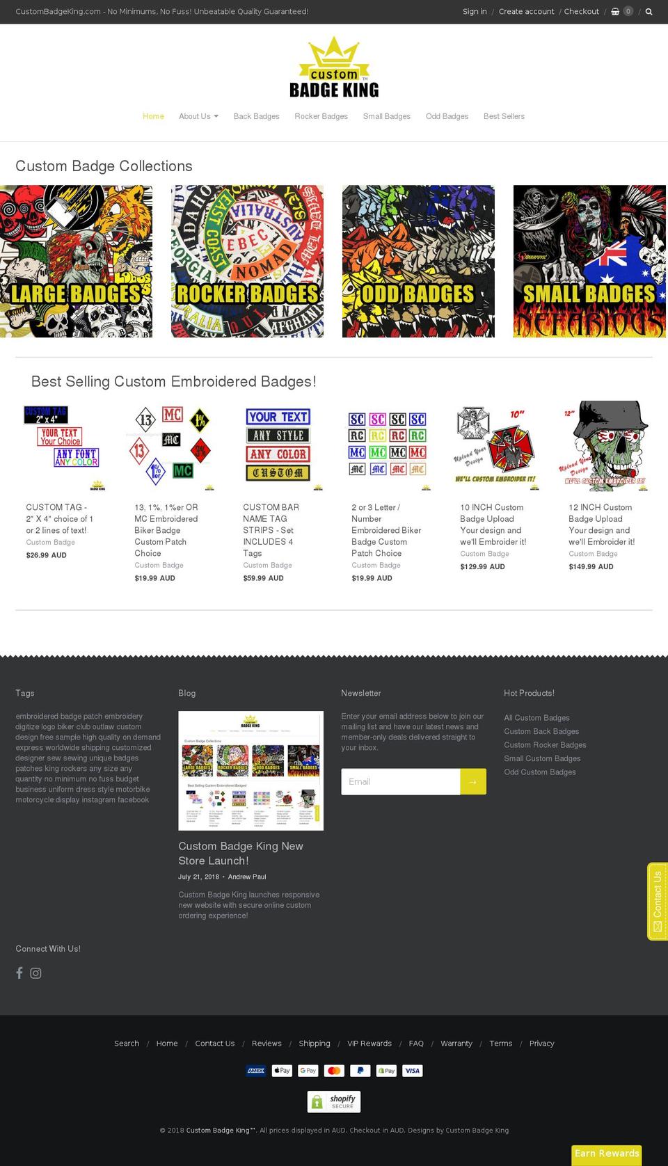 custompatchking.com — Shopify storefront screenshot